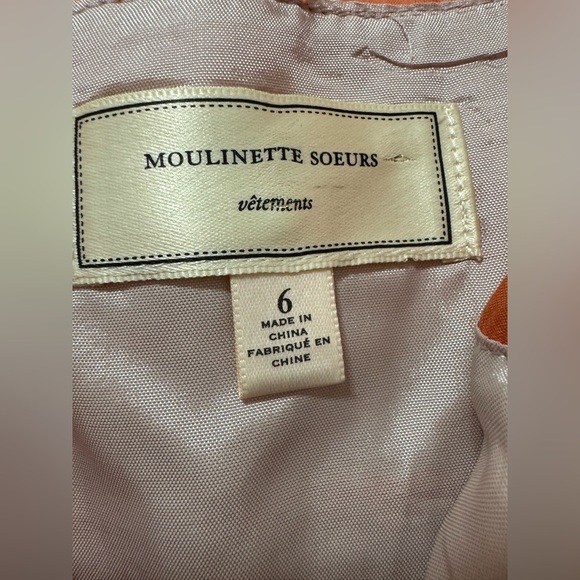 Anthropologie Calendula Dress by Moulinette Soeurs Organza Floral Sz 6 Spring! - Picture 8 of 10